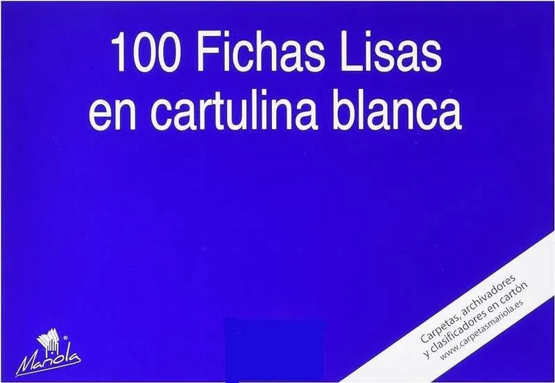 Mariola Confezione da 100 Schede Semplici N. 5 - Misure 215x160mm - Colore Bianco - immagine 1