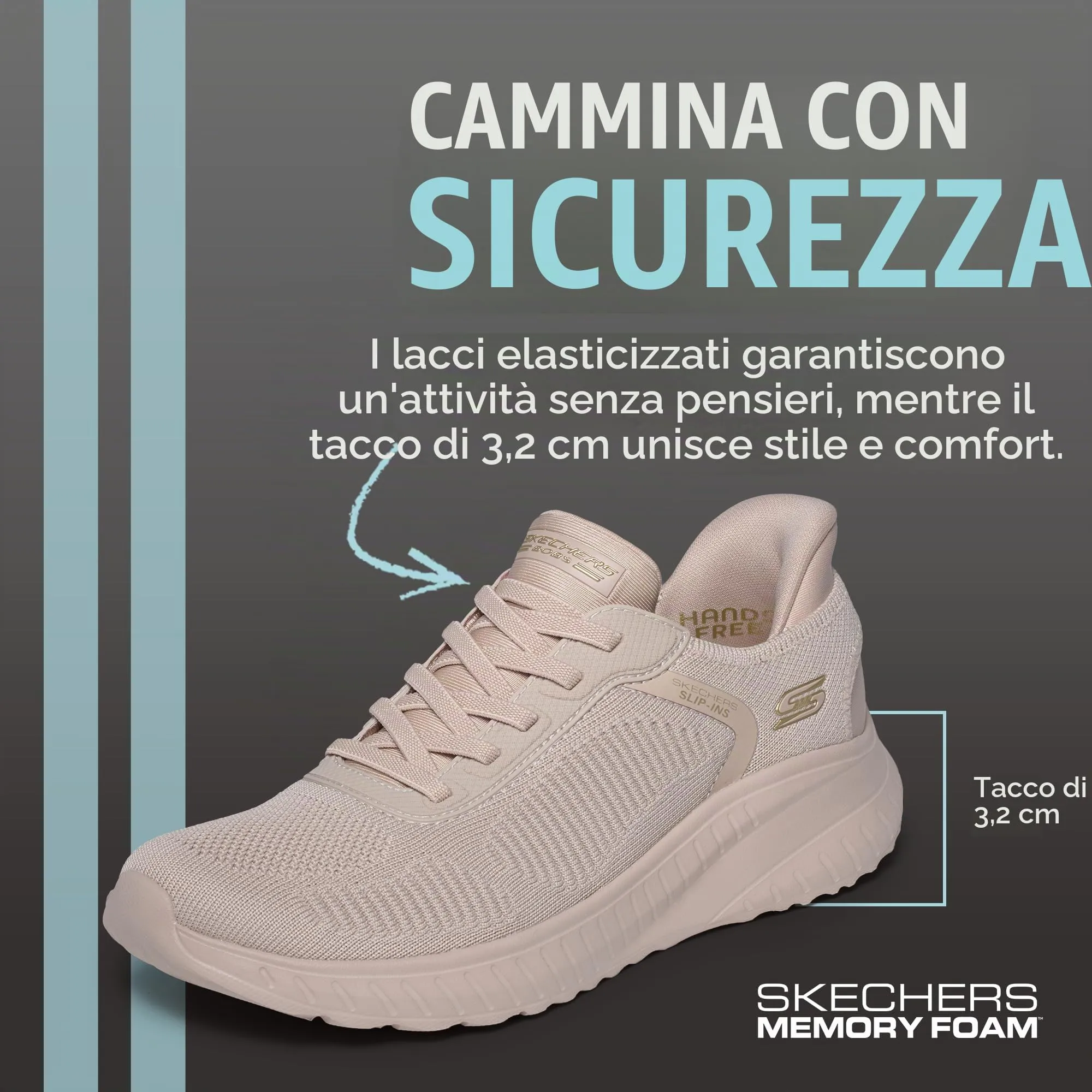 Skechers Bobs Squad Chaos da Donna, Tessuto Naturale, 35 EU - immagine 2
