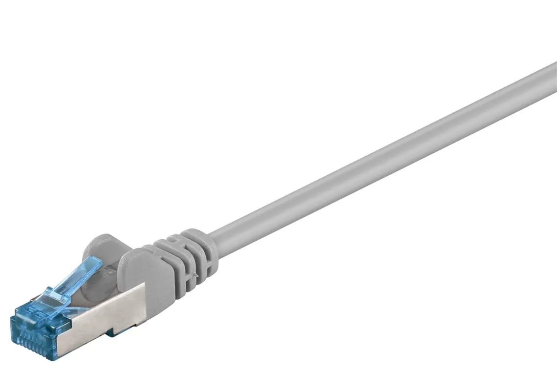 Cavo Rete S-Ftp Cat.6A Doppia Schermatura Lsoh Colore Grigio Mt. 1 - immagine 1
