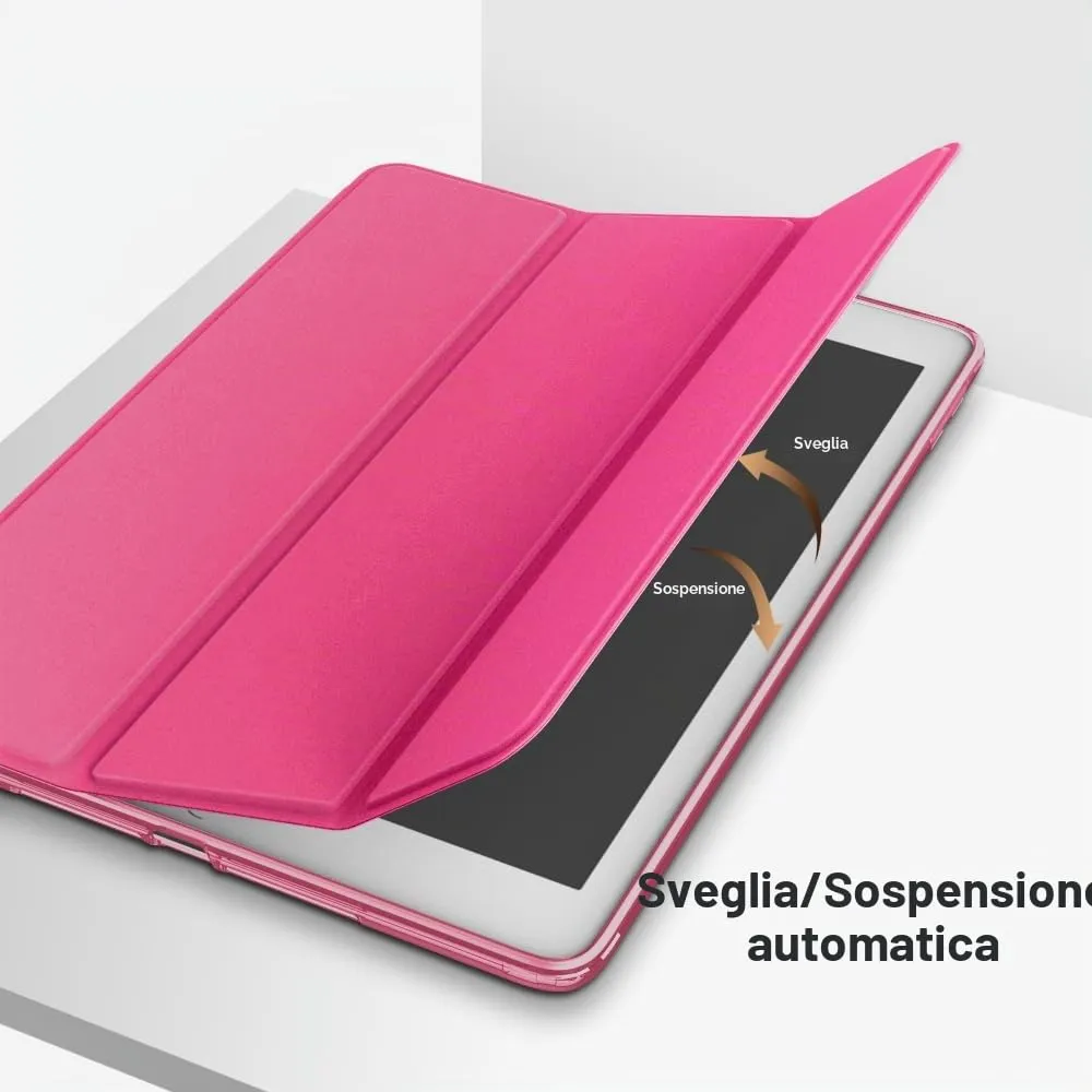MoKo Cover per iPad 9a/8a/7a Gen 10,2" 2021/2020/2019, Rosa Brillante - immagine 7