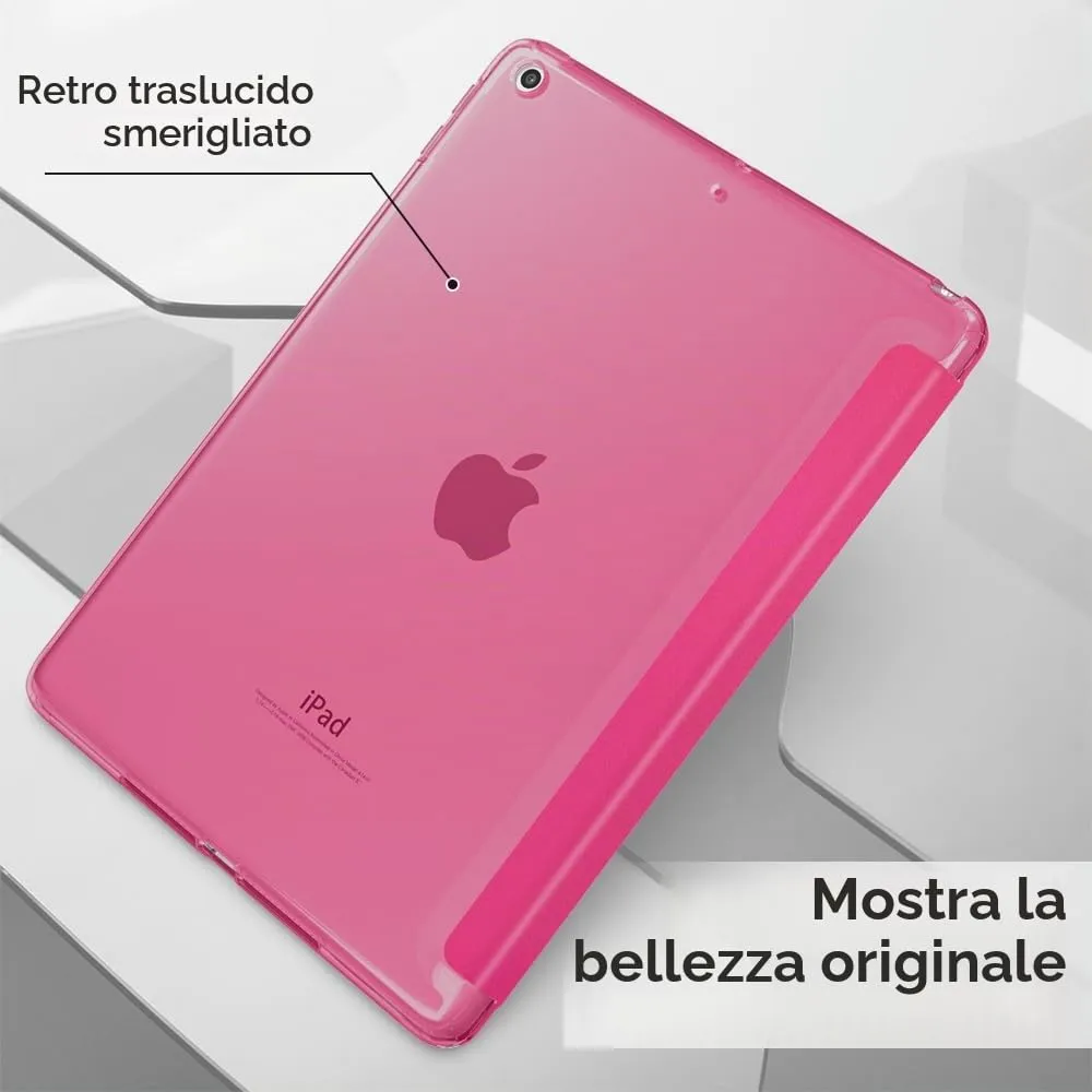 MoKo Cover per iPad 9a/8a/7a Gen 10,2" 2021/2020/2019, Rosa Brillante - immagine 9