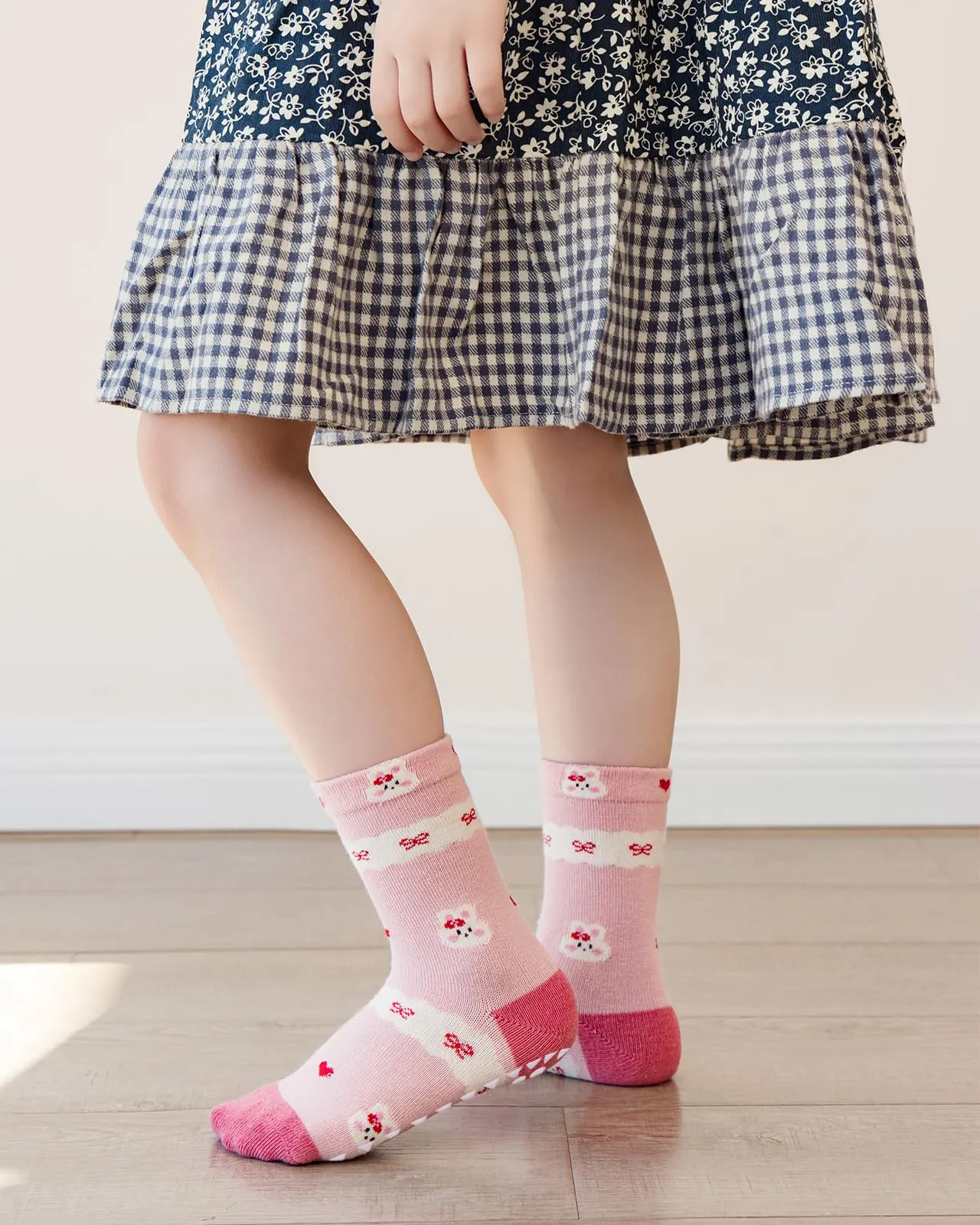 Kyopp 5 Paia Calzini per Bambini e Ragazze e Ragazzi Divertenti Calzini Animali in Cotone Unisex per Crew Socks 21-37 - immagine 3