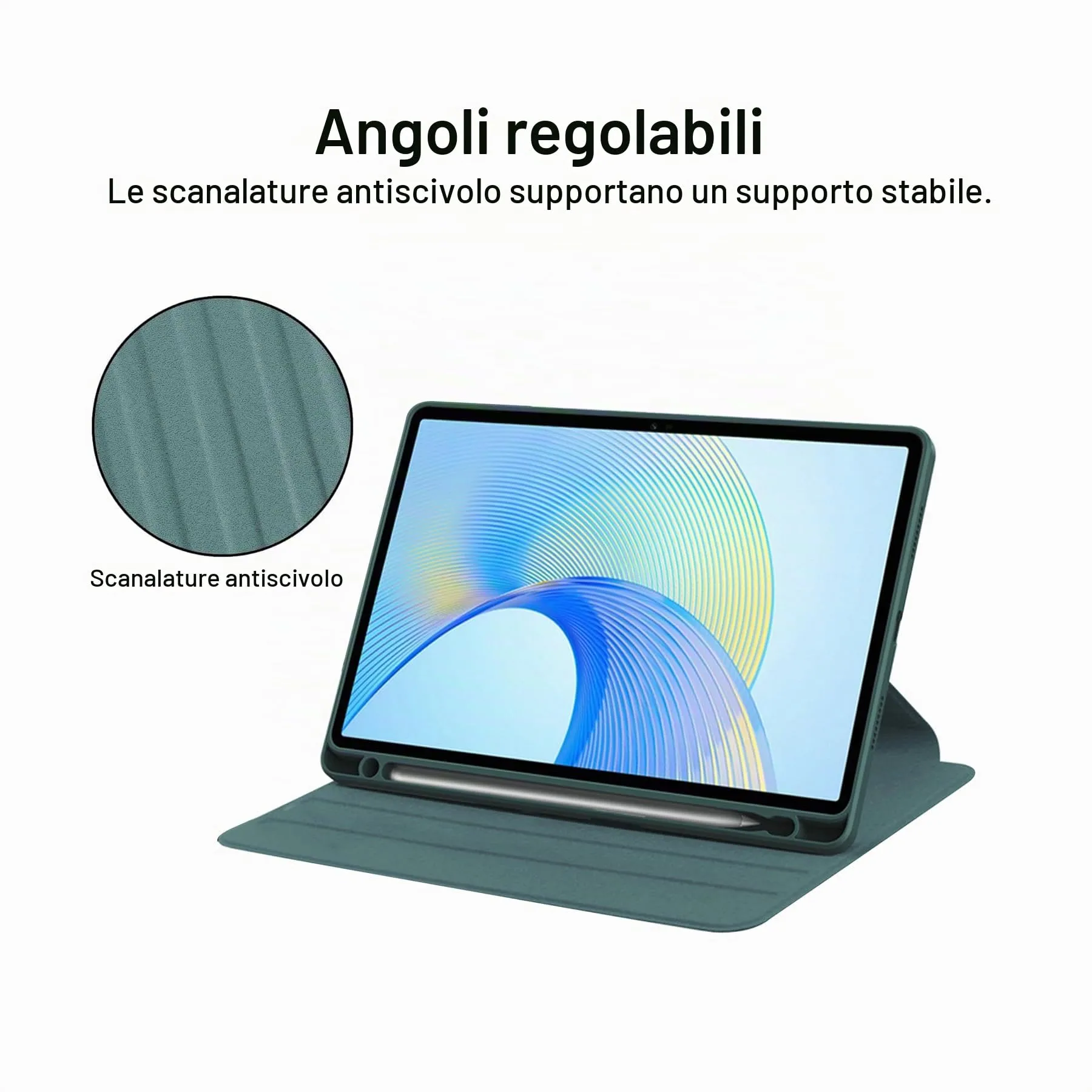 idudao Case Cover per 11" Honor Pad X8a X8b, 360 Multi angolo Rotazione Custodia Copertura protettiva per 11 Pollici X8a(2024) X8b(2026) Tablet, verde scuro - immagine 6