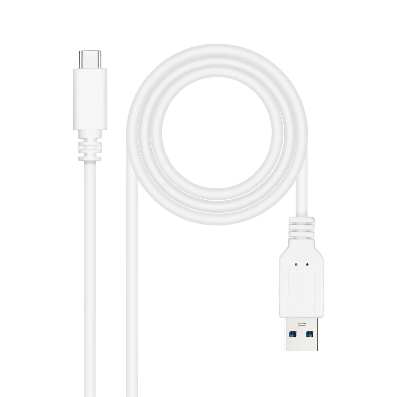 Nanocable 10.01.4001-W cavo USB 1 m USB 3.2 Gen 2 (3.1 Gen 2) USB C USB A Bianco - immagine 1
