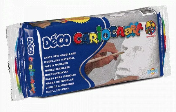 Carioca 30997/31 composto per ceramica e modellazione Argilla da modellazione 1 kg Bianco 12 pz - immagine 1