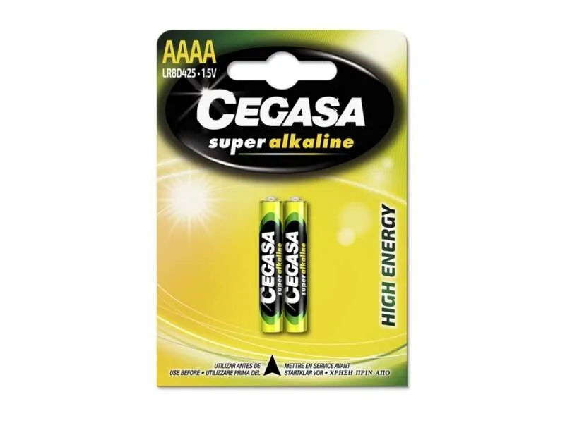 Confezione da 2 batterie AAAA Super Alcaline Cegasa LR8D425 - Alta Tecnologia - Affidabilità - Alte Prestazioni - Massime Prestazioni - immagine 1