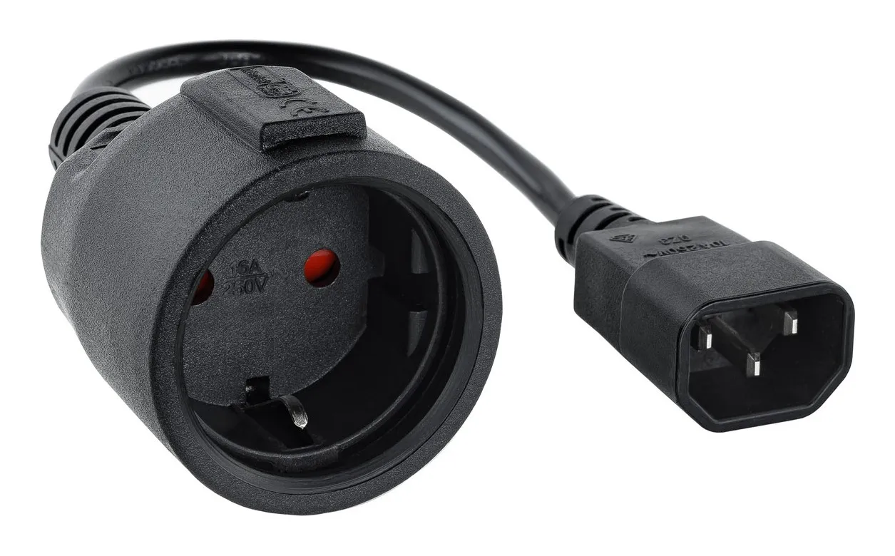 Nanocable 10.22.0902 cavo di alimentazione Nero 05 m Accoppiatore C14 CEE7/4 - immagine 1