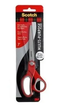 Scotch 1427 forbici da cancelleria Universale Taglio a zig zag Grigio Rosso - immagine 1