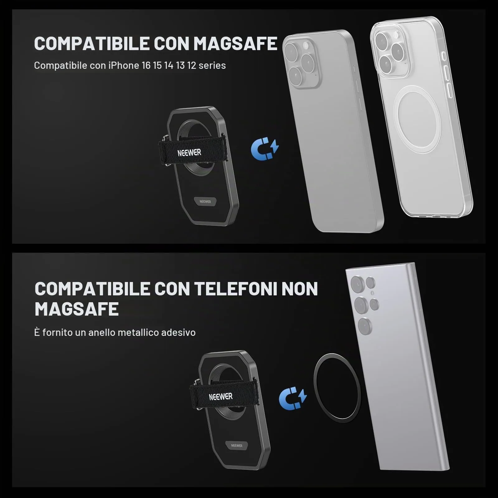NEEWER Supporto SSD Magnetico con Chiusura a Strappo Migliorata, PA040 - immagine 2