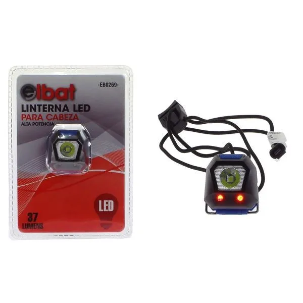 Lampada frontale a LED Elbat - 2 Led - 37lm - Peso 30gr - immagine 1