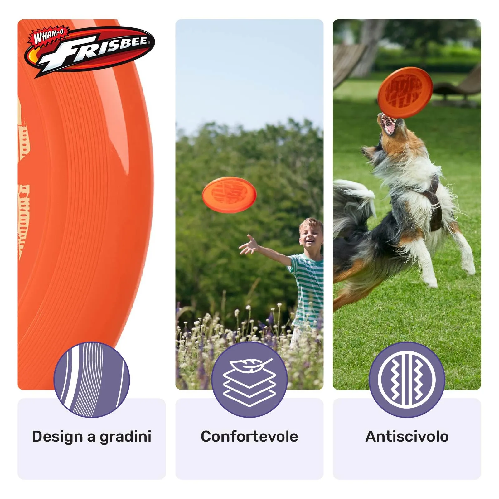 Wham-O Frisbee Disco Volante, 25.27 cm Giocattolo Leggero per Bambini Adolescenti Ragazzi e Ragazze dai 5+ Anni, Gioco per Spiaggia Parco e Giardino - 130g (53255-V1) - immagine 3