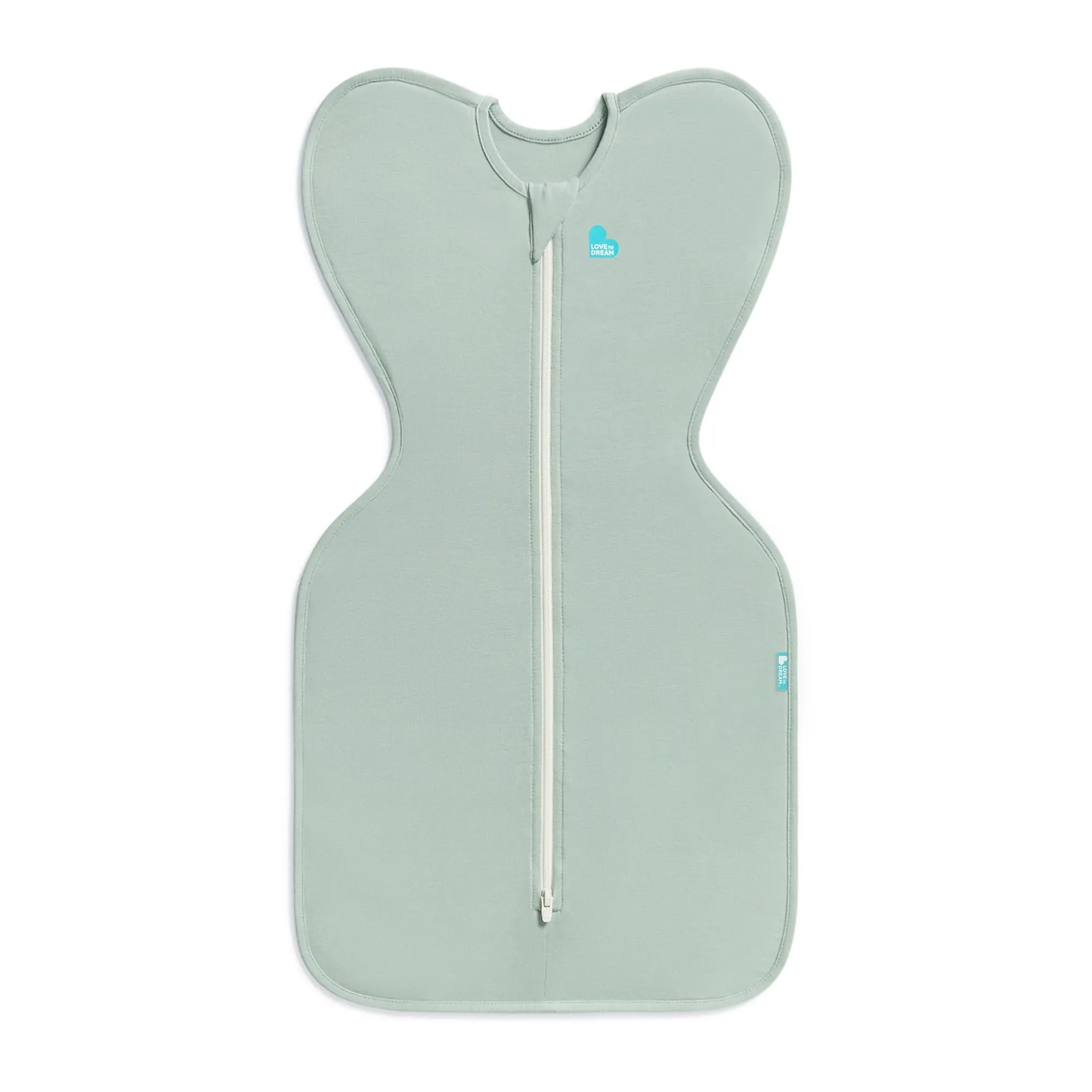 Love To Dream Swaddle Up, neonato 2,2-3,8 kg, oliva, vestibilità aderente per un buon sonno, 0,2 Tog (24-27°C), lavabile in lavatrice e con doppia cerniera - immagine 2