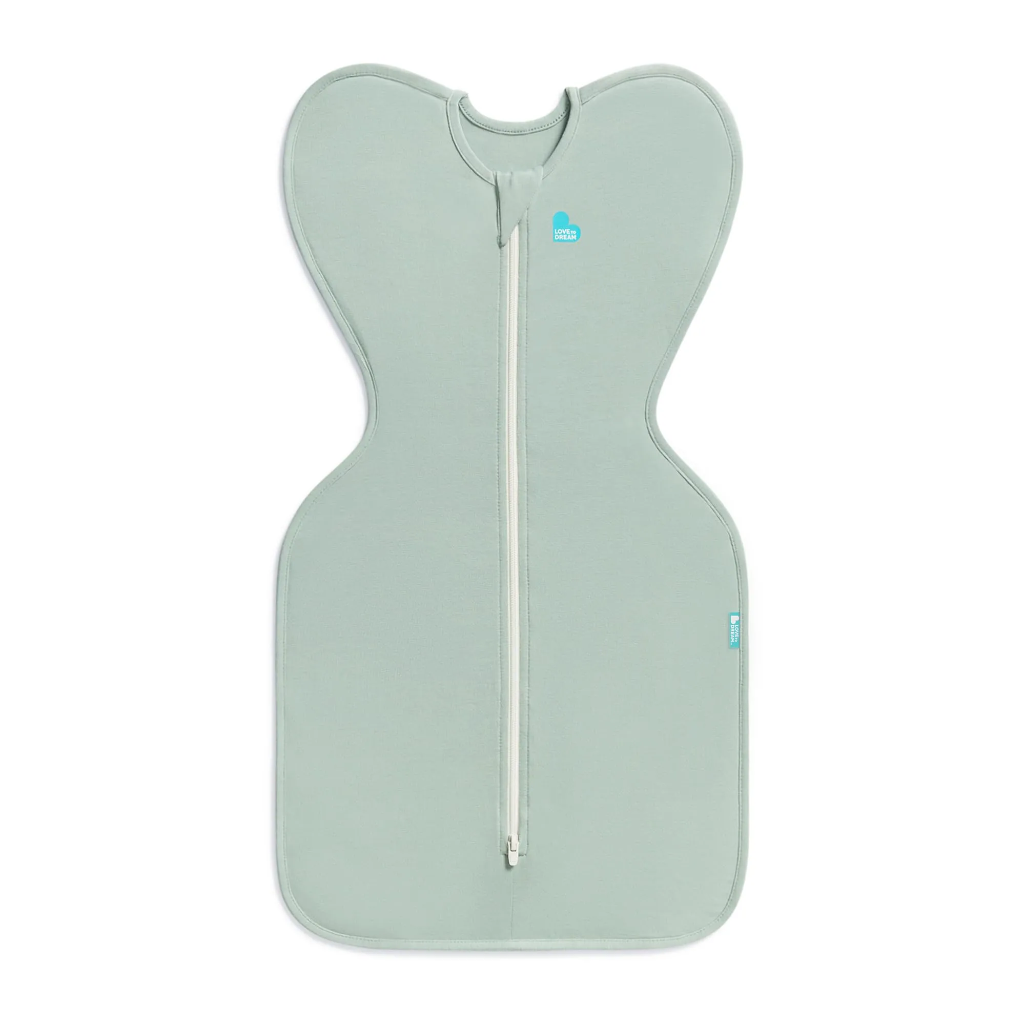 Love To Dream Swaddle UP, taglia piccola 3,5–6 kg - Oliva | Vestibilità aderente, favorisce un sonno sano | 0,2 Tog per primavera ed estate (24–27°C) | Cotone e doppia cerniera - immagine 1