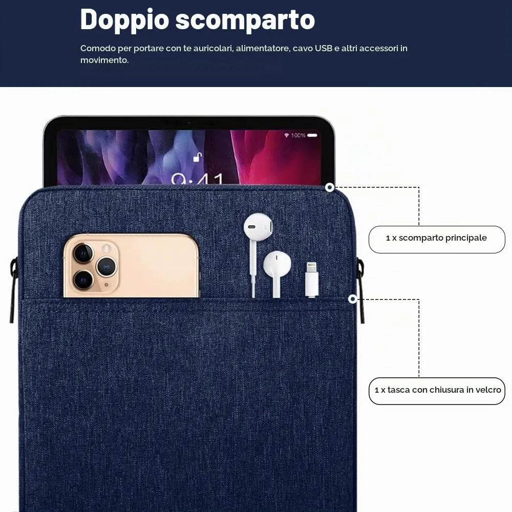 TiMOVO Custodia per Tablet 9-11", Indaco - immagine 4