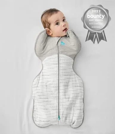 Love To Dream Swaddle UP, taglia media 6-8,5 kg - Bianco | Vestibilità aderente, favorisce un sonno sano | 2,5 Tog per autunno e inverno (16–20°C) | Cotone e doppia cerniera - immagine 3