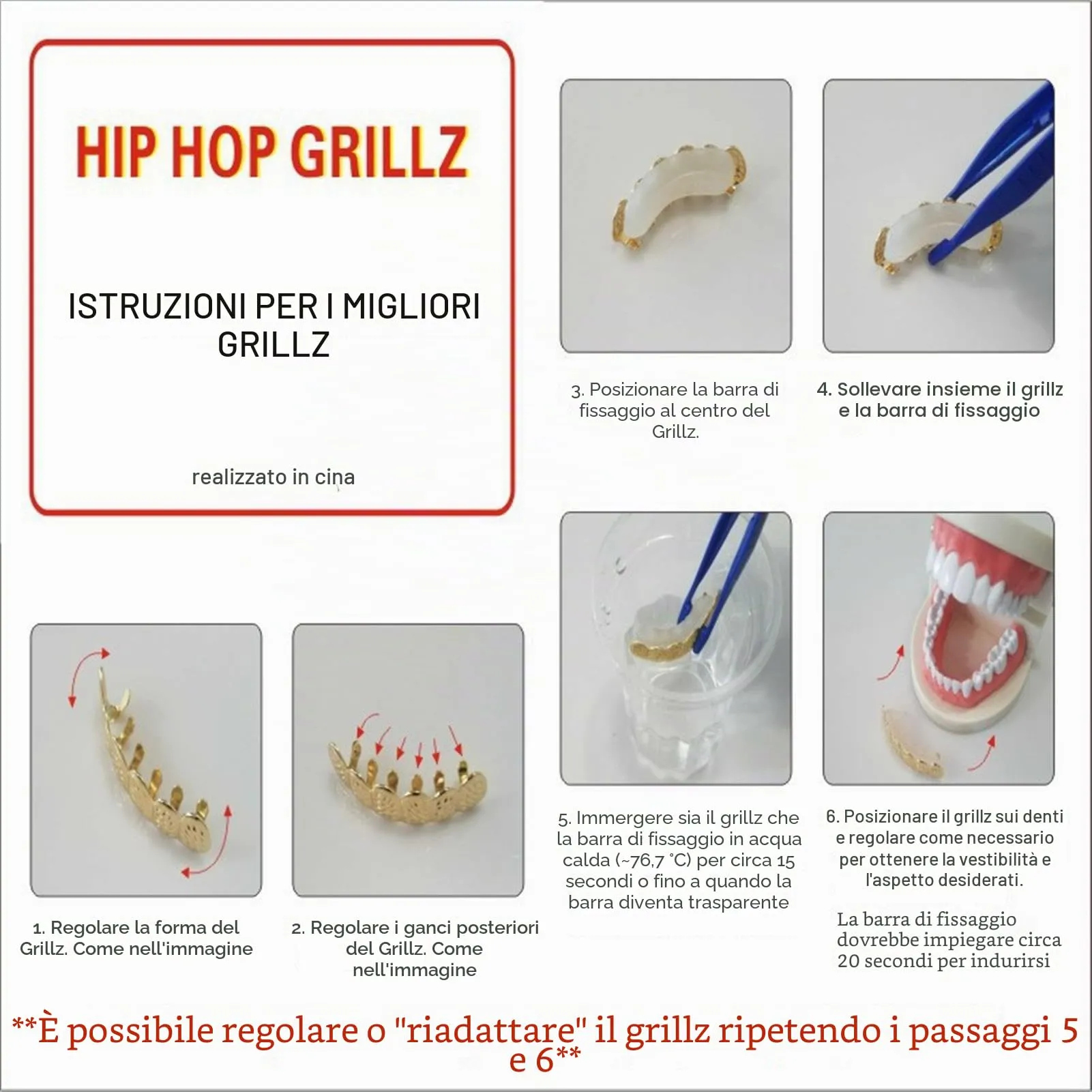 Generic 18 k placcato oro abbagliante denti Grillz - lussuoso Cubic Zirconia & simulato diamante, tutto iced fuori design per gli uomini e le donne, con bonus extra stampaggio bar,Verde,set - immagine 5