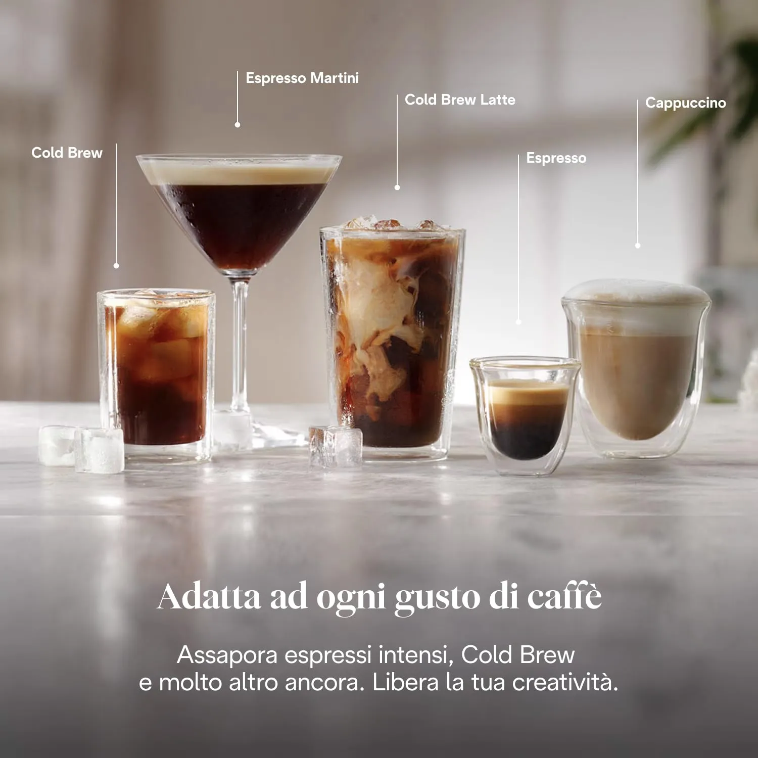 De'Longhi Dedica Duo EC890.WI Macchina Manuale per Caffè Espresso, Cappuccino e Cold Brew, Barista, Dotata di Lancia Vapore per My LatteArt, Display Touch,Larga 15cm, Serbatoio Estraibile 1,1L, Bianca - immagine 4