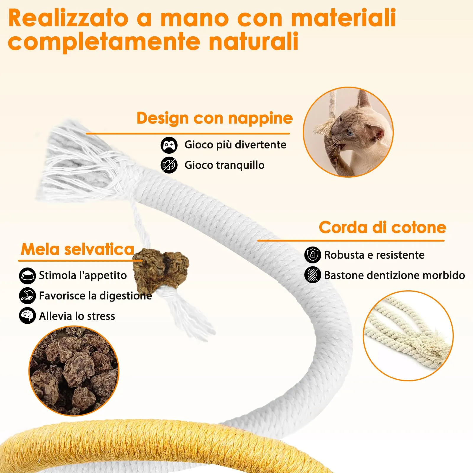 Nepfaivy Set Misto di Giochi per Gatti, Giocattoli per Gatti per la Pulizia dei Denti - immagine 4