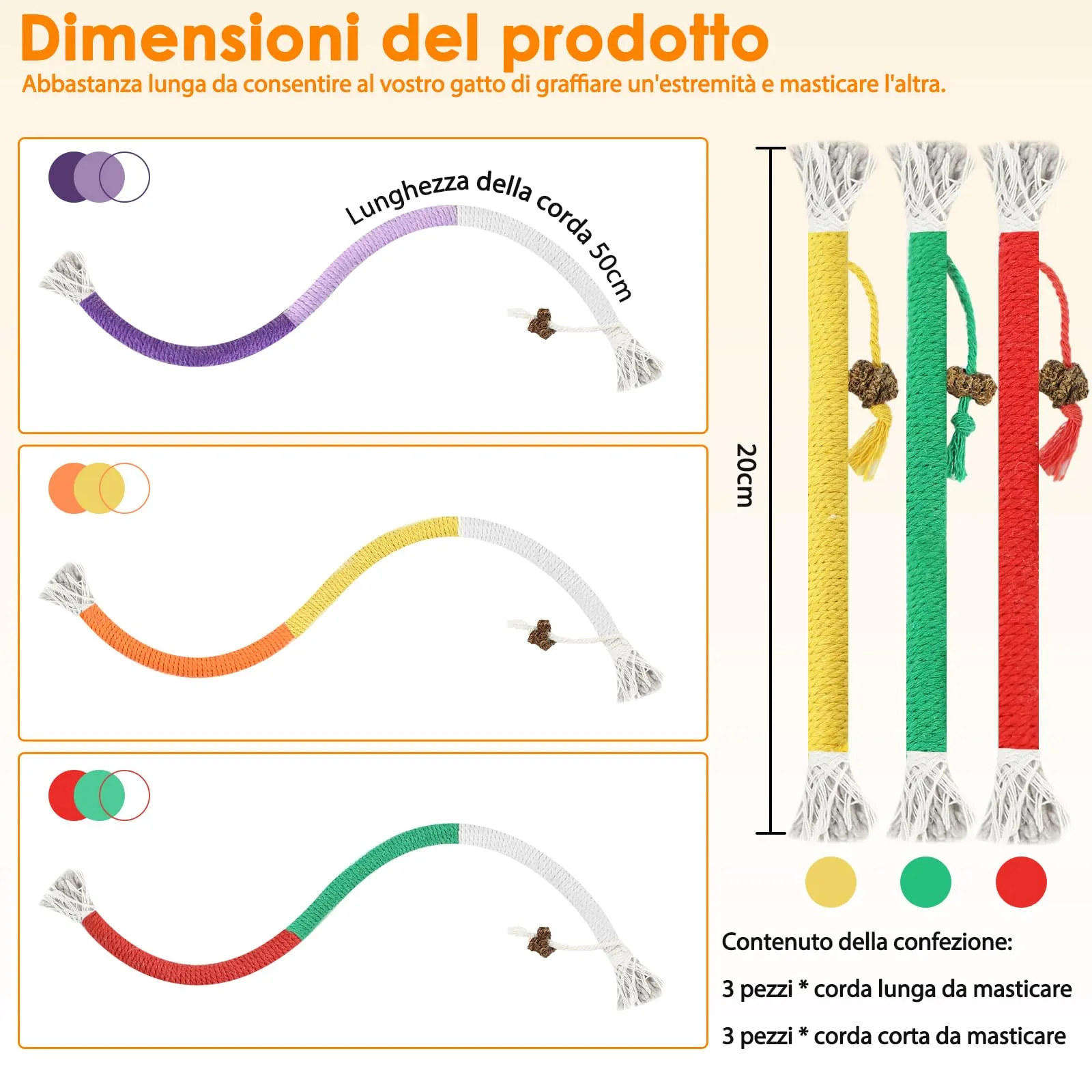Nepfaivy Set Misto di Giochi per Gatti, Giocattoli per Gatti per la Pulizia dei Denti - immagine 6
