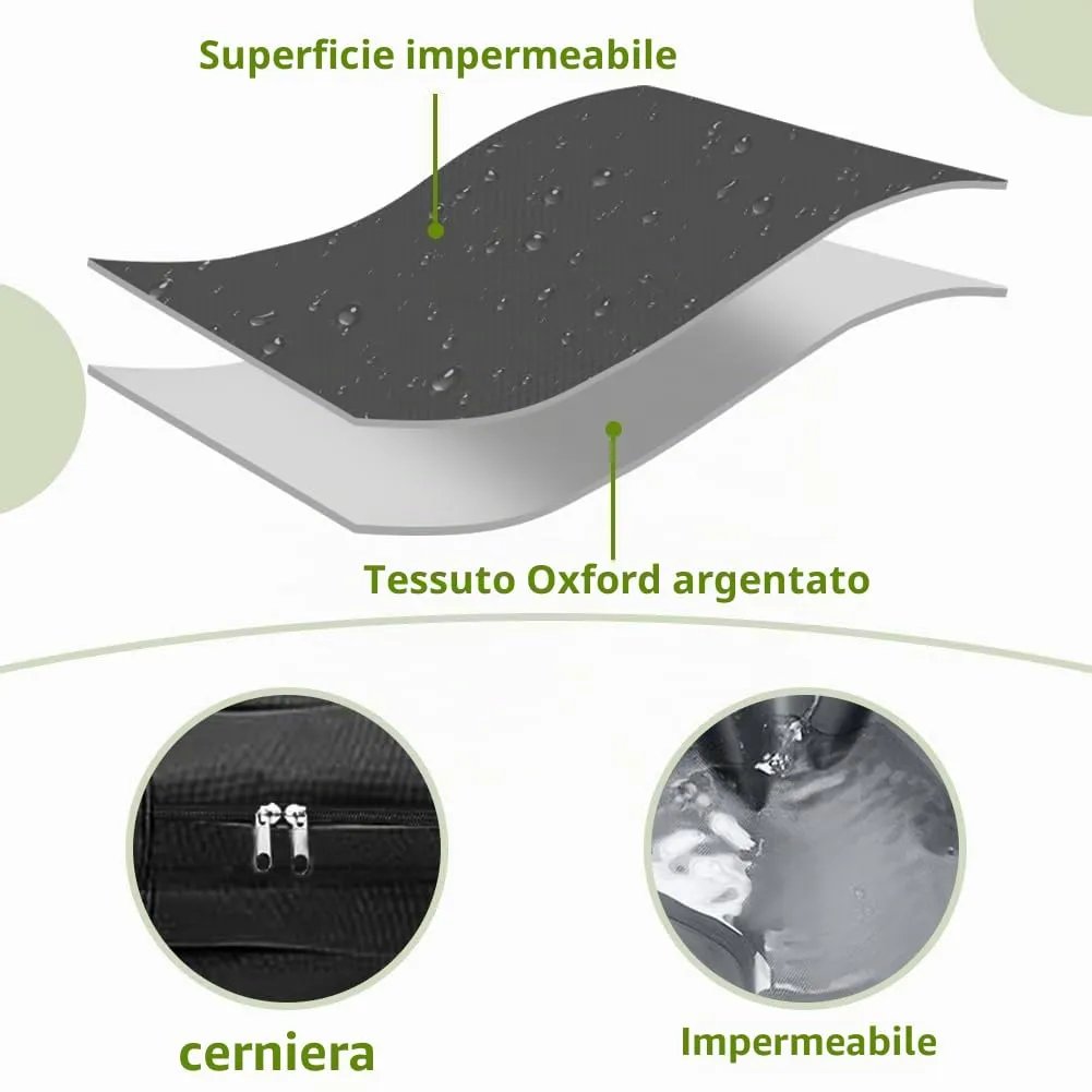 DUJUIKE Coprimaterasso di Ricambio Impermeabile per Cani, coprimaterasso per Animali Domestici, coprimaterasso per Cani Lavabile e sfoderabile, copricuccia con Cerniera (Nero, M(92 x 59 x 10cm)) - immagine 3