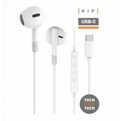 TechOneTech ear Tech Hip Cuffie intrauricolari USB-C - Microfono integrato - Assistente vocale - Cavo da 120 m - immagine 1