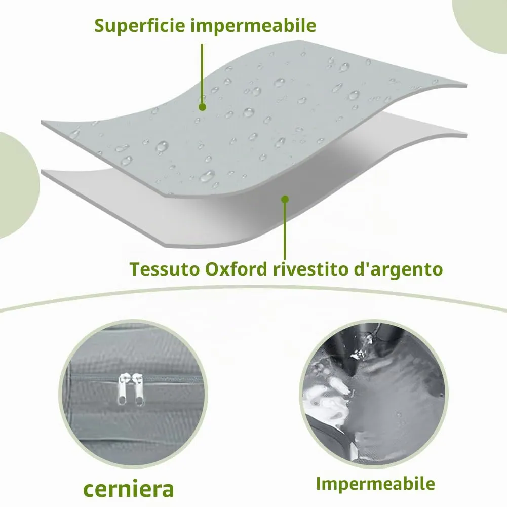 DUJUIKE Coprimaterasso di Ricambio Impermeabile per Cani, coprimaterasso per Animali Domestici, coprimaterasso per Cani Lavabile e sfoderabile, copricuccia con Cerniera (Grigio, XL(122 x 92 x 10cm)) - immagine 3