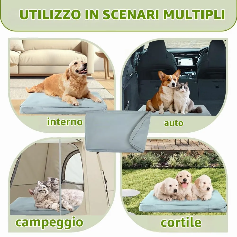 DUJUIKE Coprimaterasso di Ricambio Impermeabile per Cani, coprimaterasso per Animali Domestici, coprimaterasso per Cani Lavabile e sfoderabile, copricuccia con Cerniera (Grigio, XL(122 x 92 x 10cm)) - immagine 8