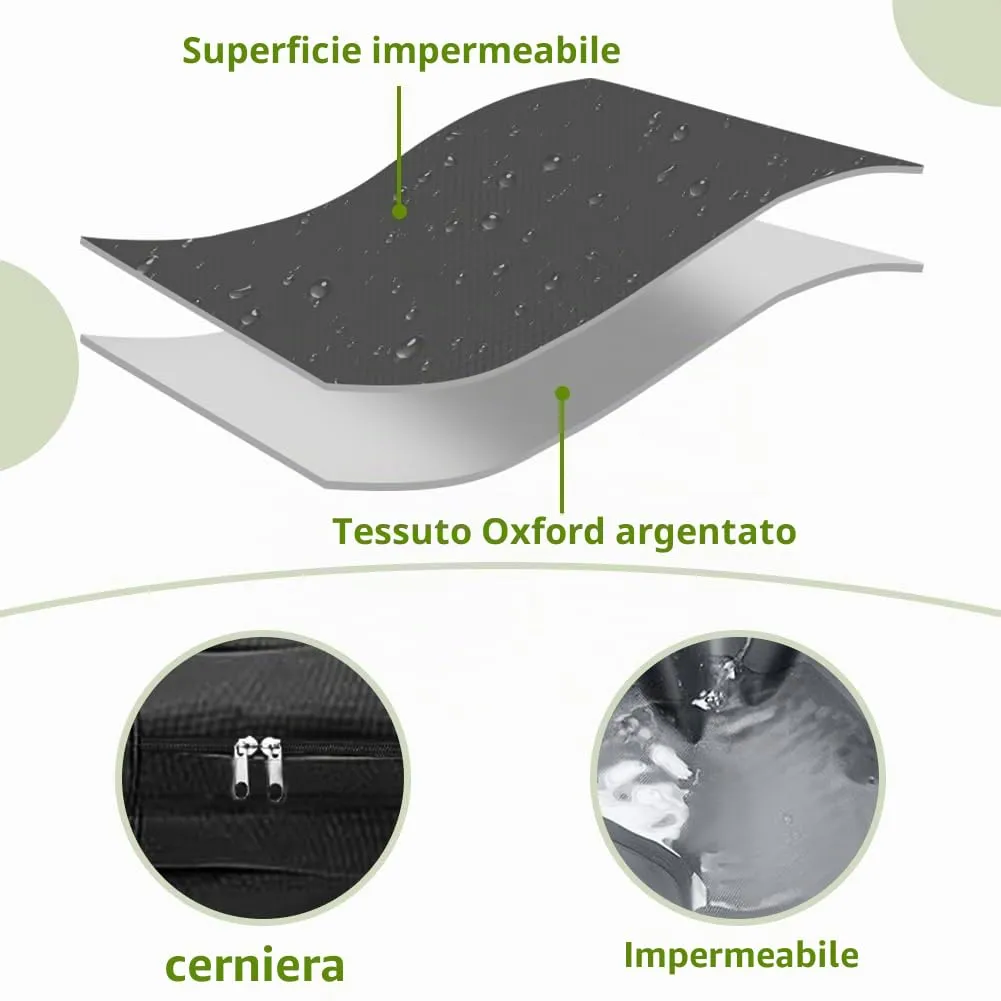 DUJUIKE Coprimaterasso di Ricambio Impermeabile per Cani, coprimaterasso per Animali Domestici, coprimaterasso per Cani Lavabile e sfoderabile, copricuccia (Nero, L(102 x 69 x 10cm)) - immagine 3