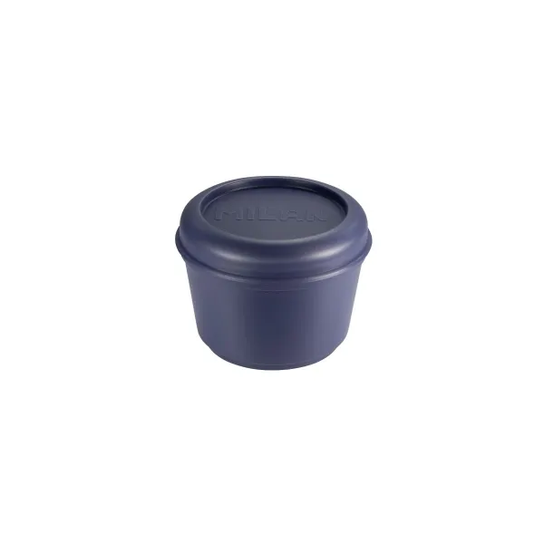 Milan Collection 430 Lunch Box Rotondo 025 L - Adatto a Microonde Lavastoviglie e Congelatore - Senza BPA - Dimensioni 10 x 7 cm - Blu - immagine 1