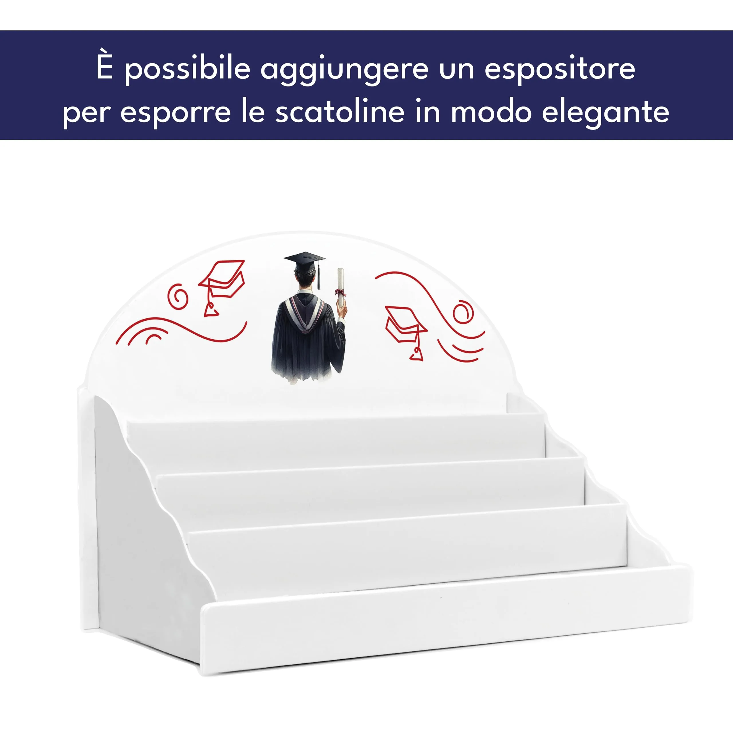 Scatoline Portaconfetti Laurea (24 Pezzi) β Personalizzabili con Nome e Data (Laureato Doodle) - immagine 4