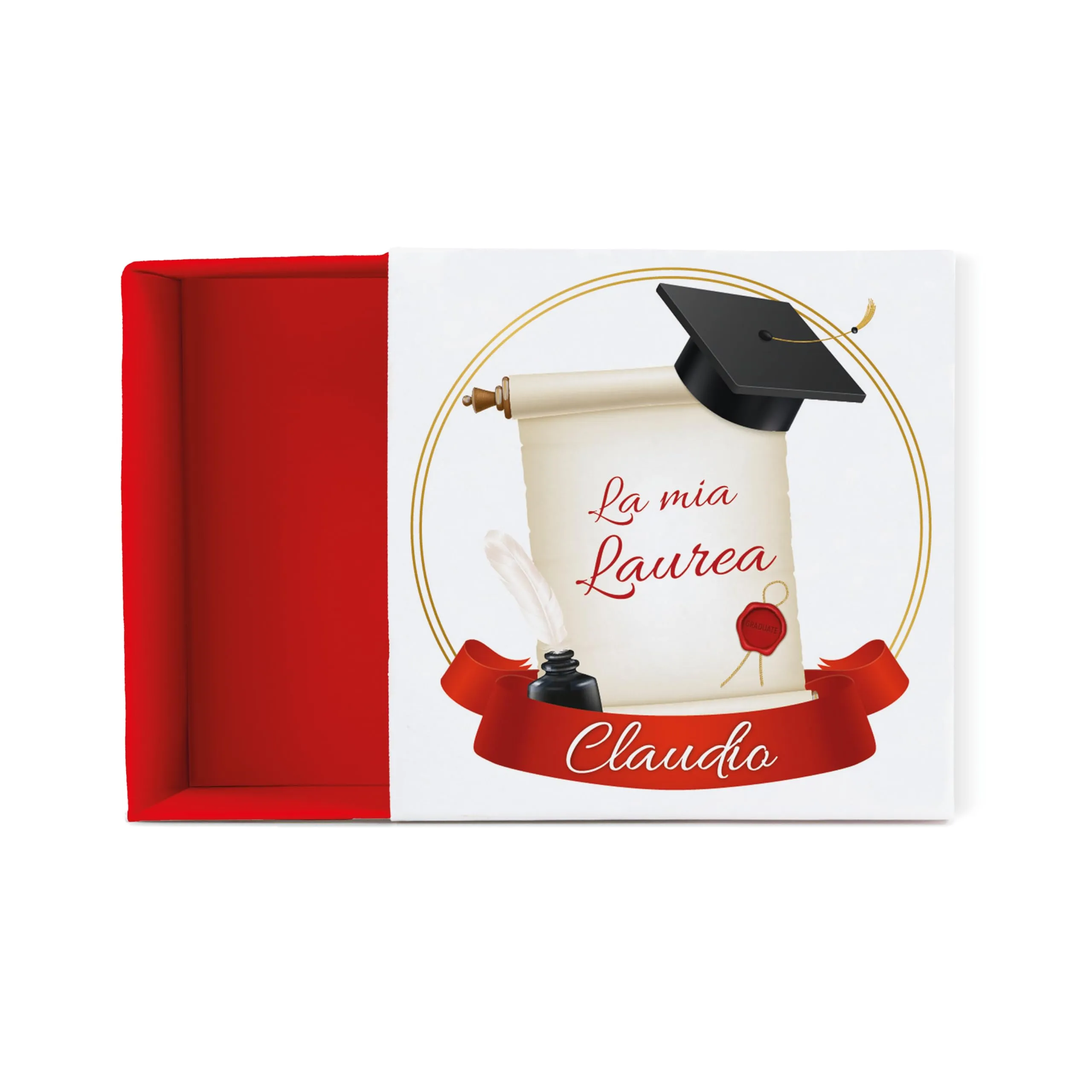 Scatoline Portaconfetti Laurea (24 Pezzi) – Personalizzabili con Nome e Data, (Pergamena e Tocco) - immagine 2