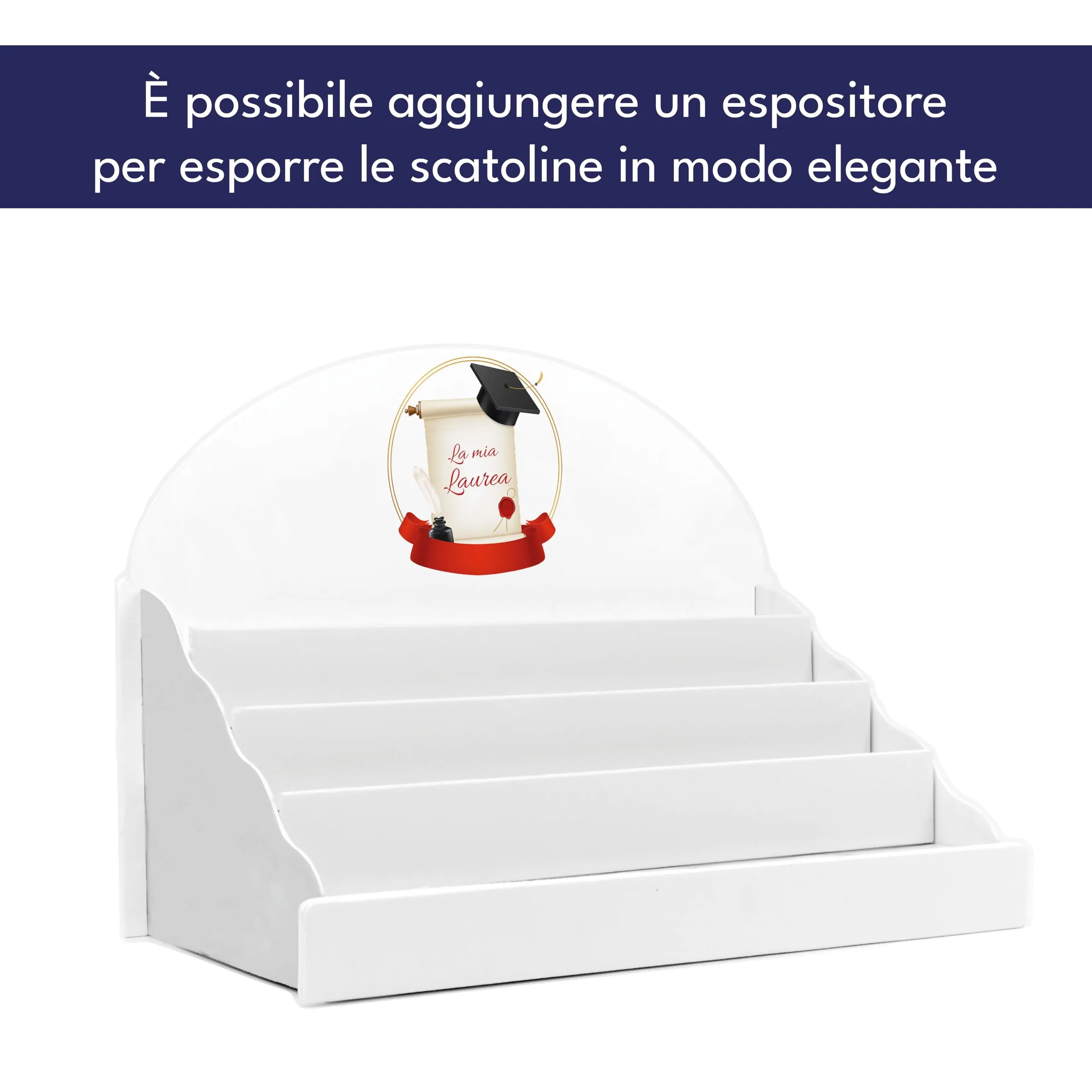 Scatoline Portaconfetti Laurea (24 Pezzi) – Personalizzabili con Nome e Data, (Pergamena e Tocco) - immagine 4