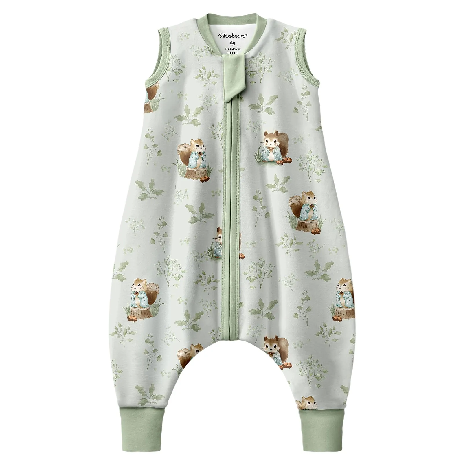 Mosebears Sacco Nanna 1 Tog per Bambini - Leggermente Imbottito Cotone Traspirante,primaverile e autunno(Animal,95cm(3-4 anni)) - immagine 1