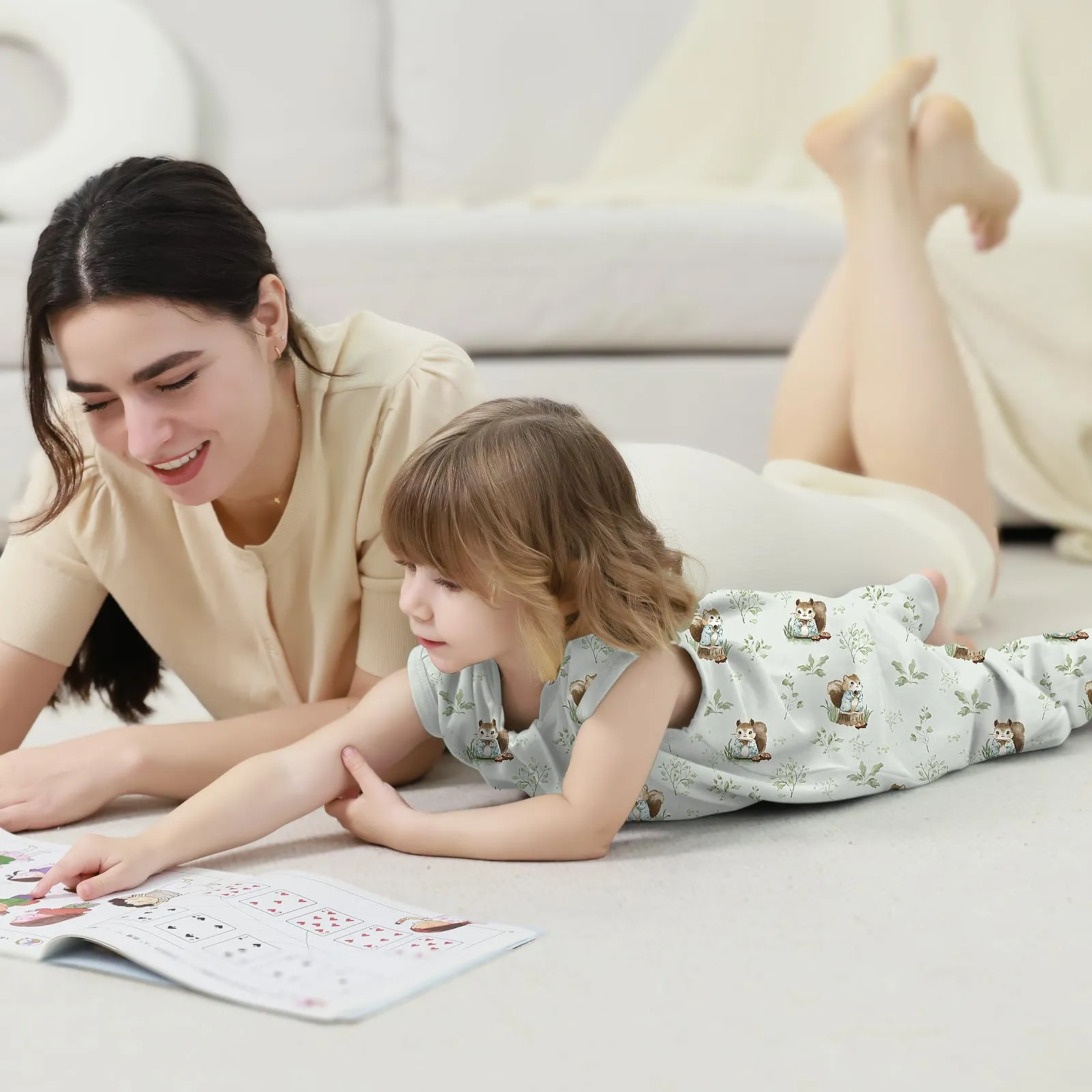 Mosebears Sacco Nanna 1 Tog per Bambini - Leggermente Imbottito Cotone Traspirante,primaverile e autunno(Animal,95cm(3-4 anni)) - immagine 4