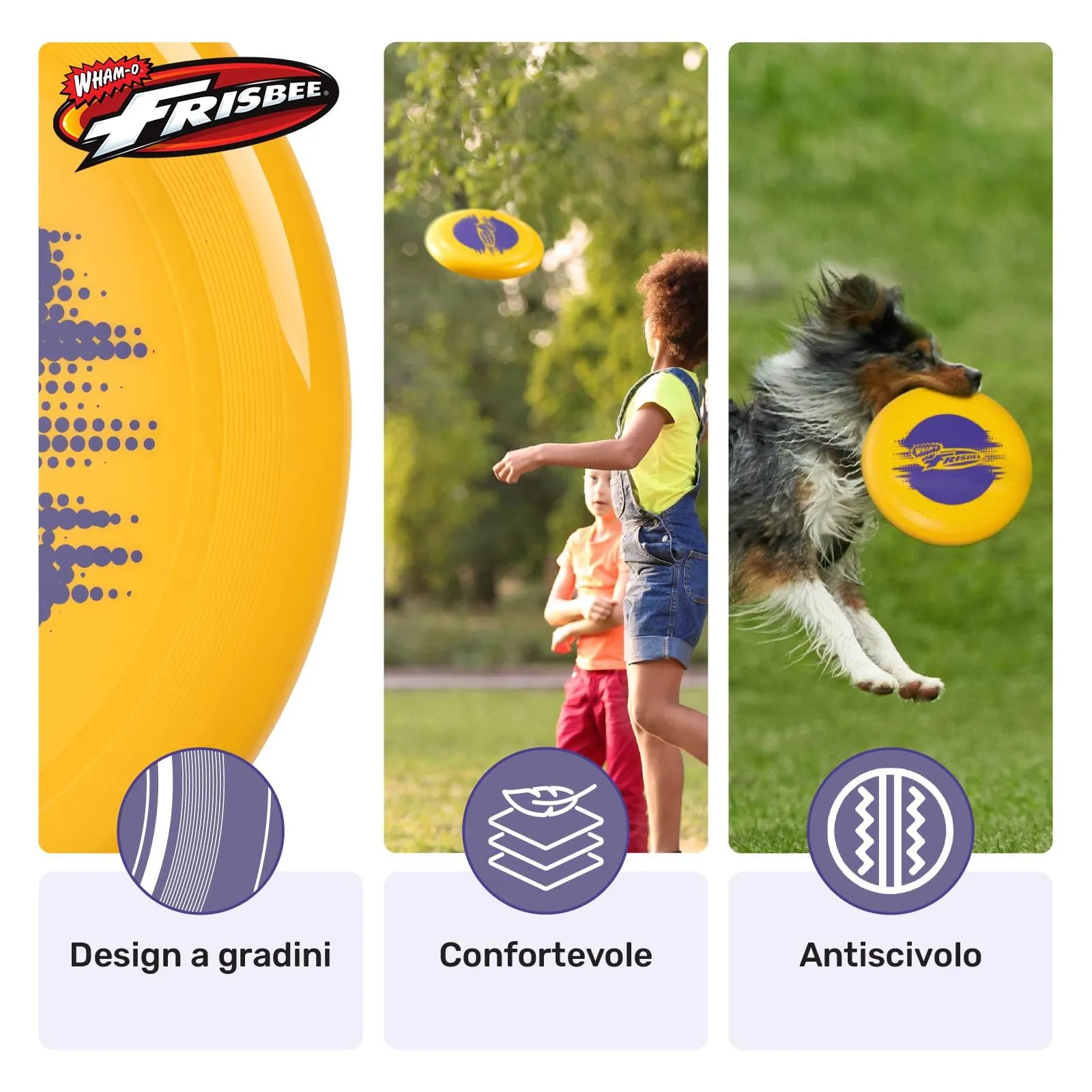 Wham-O Frisbee Disco Volante, 25.27 cm Giocattolo Leggero per Bambini Adolescenti Ragazzi e Ragazze dai 5+ Anni, Gioco per Spiaggia Parco e Giardino - 130g - immagine 3