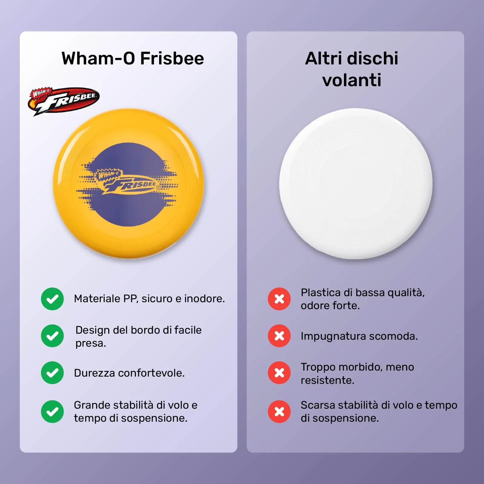 Wham-O Frisbee Disco Volante, 25.27 cm Giocattolo Leggero per Bambini Adolescenti Ragazzi e Ragazze dai 5+ Anni, Gioco per Spiaggia Parco e Giardino - 130g - immagine 5