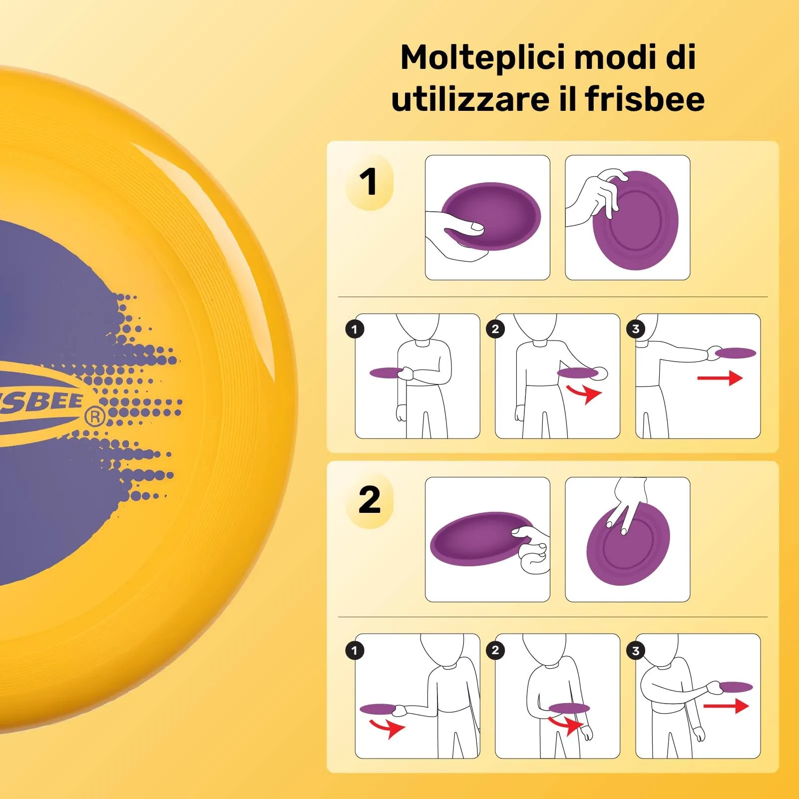 Wham-O Frisbee Disco Volante, 25.27 cm Giocattolo Leggero per Bambini Adolescenti Ragazzi e Ragazze dai 5+ Anni, Gioco per Spiaggia Parco e Giardino - 130g - immagine 6
