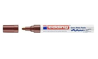 Pennarello indelebile Edding 750 - Punta tonda - Tratto da 2 a 4 mm - Inchiostro opaco - Asciugatura rapida - Marrone - immagine 1
