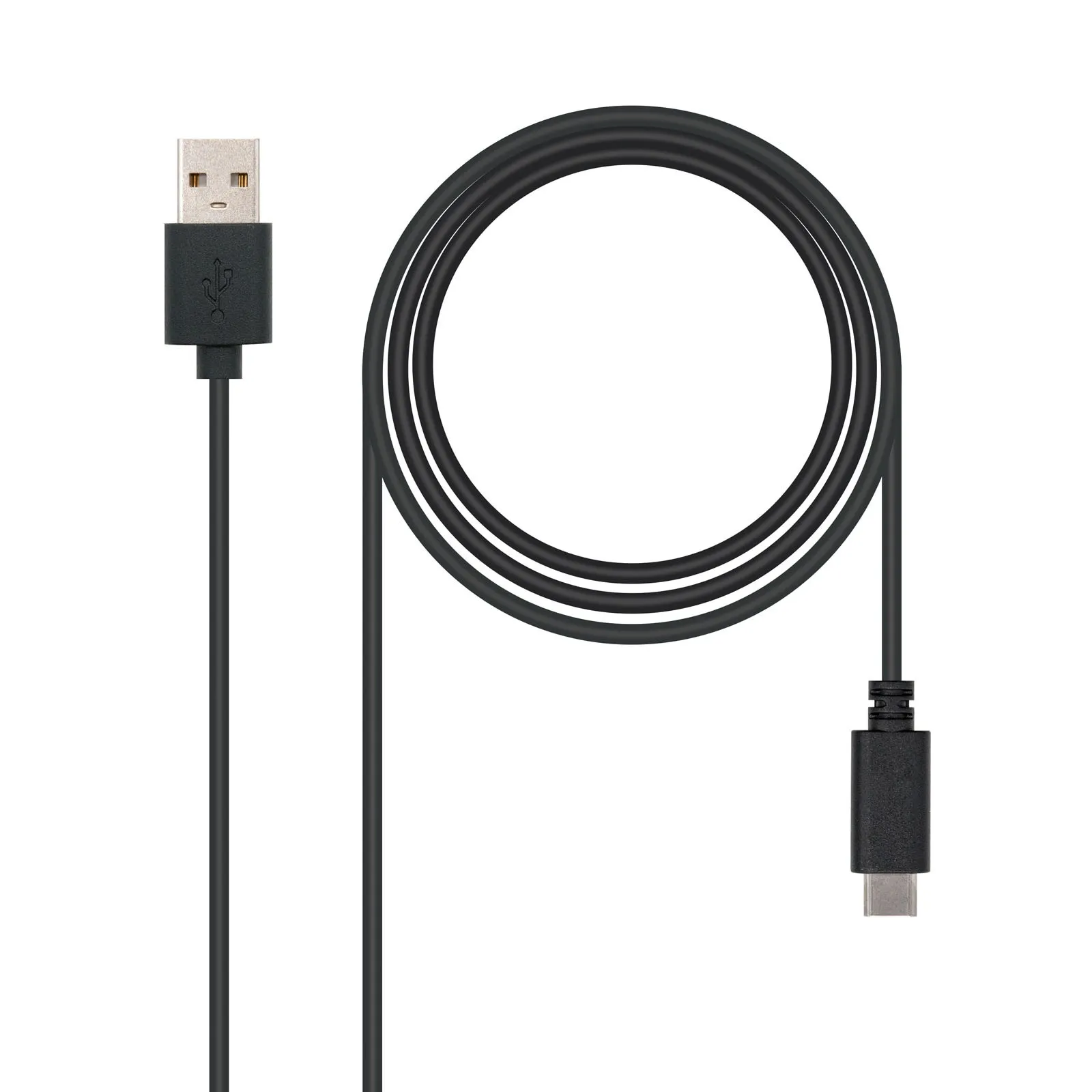 Nanocable USB 2.0 2m cavo USB USB C 2 x USB A Nero - immagine 1