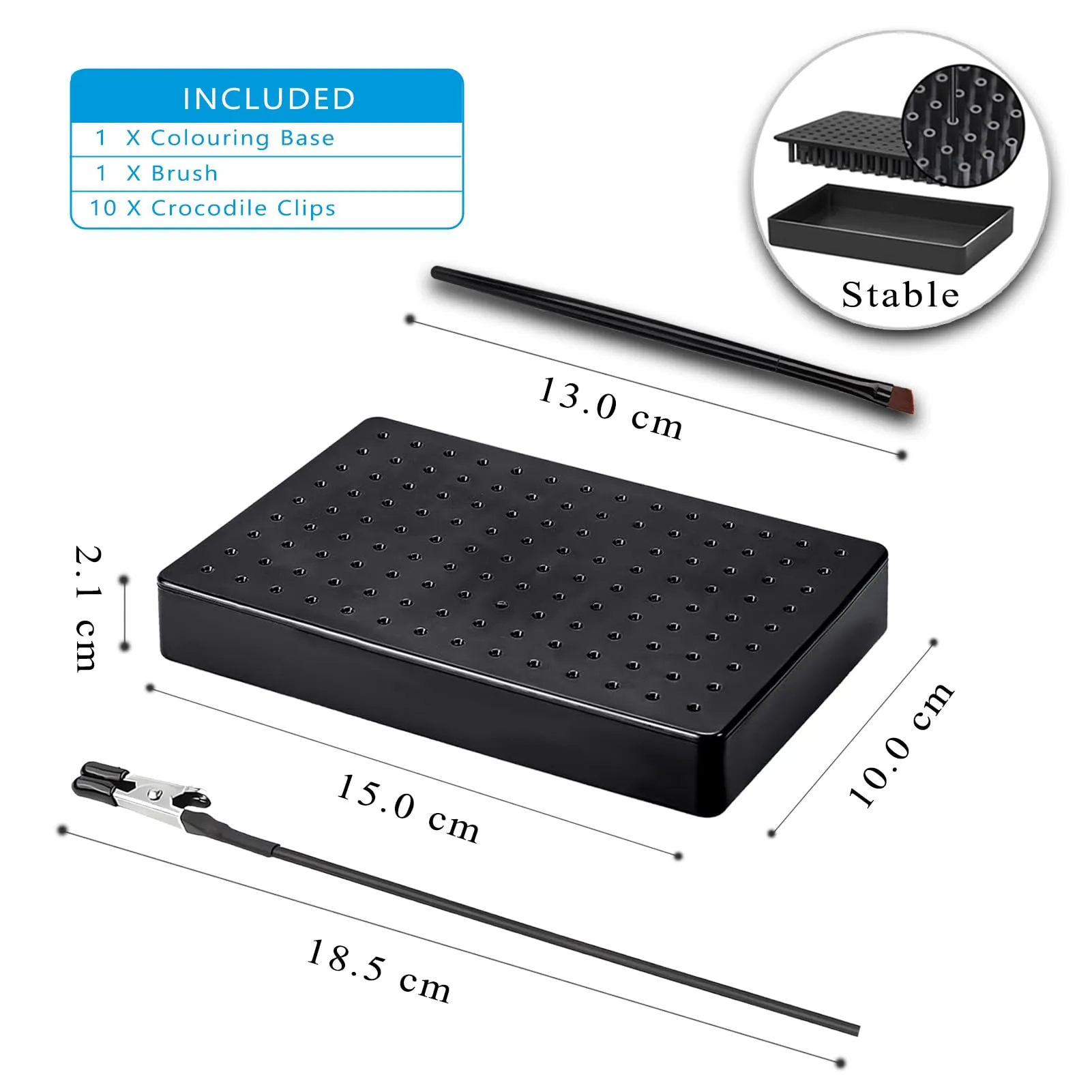 10 morsetti a coccodrillo per modellismo, 1 spazzola e 1 base. Robusta e stabile terza mano. Ideale per accessori modellismo, accessori aerografo e saldatura a mano. - immagine 2
