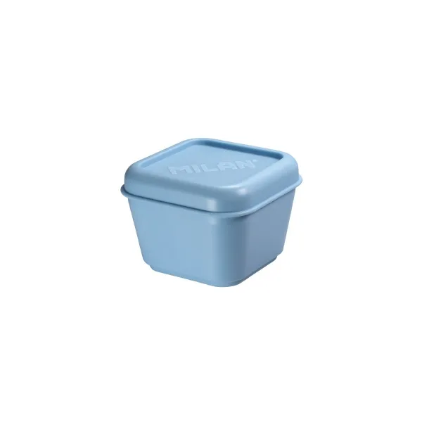 Milan Collection 430 Lunch Box Quadrato 033 L - Adatto a microonde lavastoviglie e congelatore - Senza BPA - Dimensioni 10x10x75 cm - Blu - immagine 1