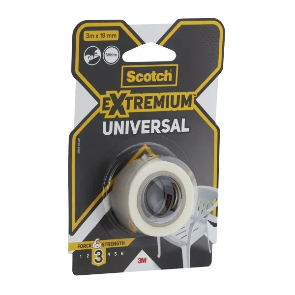 Nastro adesivo universale Scotch Extremium - 3 m x 19 mm - Bianco - immagine 1