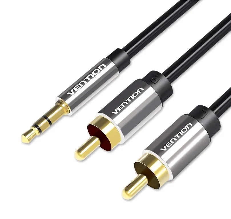 Vention BCFBH cavo audio 2 m 3.5mm TRRS 2 x RCA Nero - immagine 1