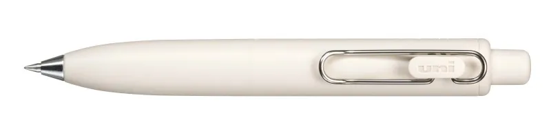 Penna a sfera retrattile Uni-ball One P con punta fine da 05 mm - Impugnatura morbida e confortevole - Inchiostro nero - Corpo bianco yogurt - immagine 1