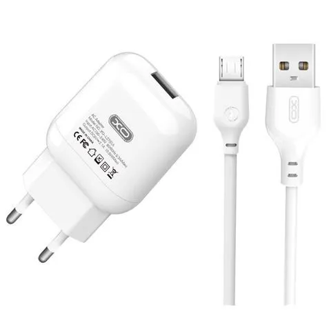Caricabatterie USB XO L37 + cavo da USB a MicroUSB - immagine 1