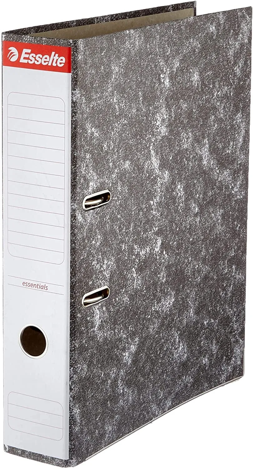 Esselte 46957 Raccoglitore a leva di cartone con dorso di 75 mm colore: nero - immagine 1