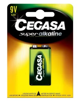 Cegasa Super Alkaline Confezione da 1 Batteria 6LR61 9V - Alta Tecnologia - Affidabilità - Alte Prestazioni - Massime Prestazioni - immagine 1