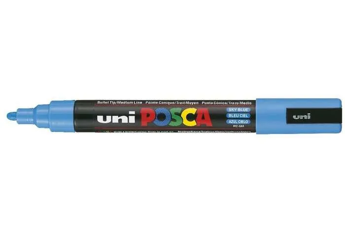 POSCA uni PC-5M evidenziatore 1 pz Tipo di punta Blu - immagine 1
