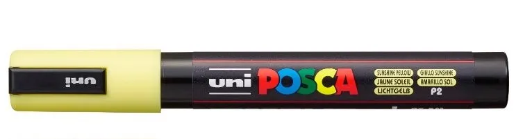 POSCA PC-5M evidenziatore 1 pz Punta del pennello Giallo - immagine 1