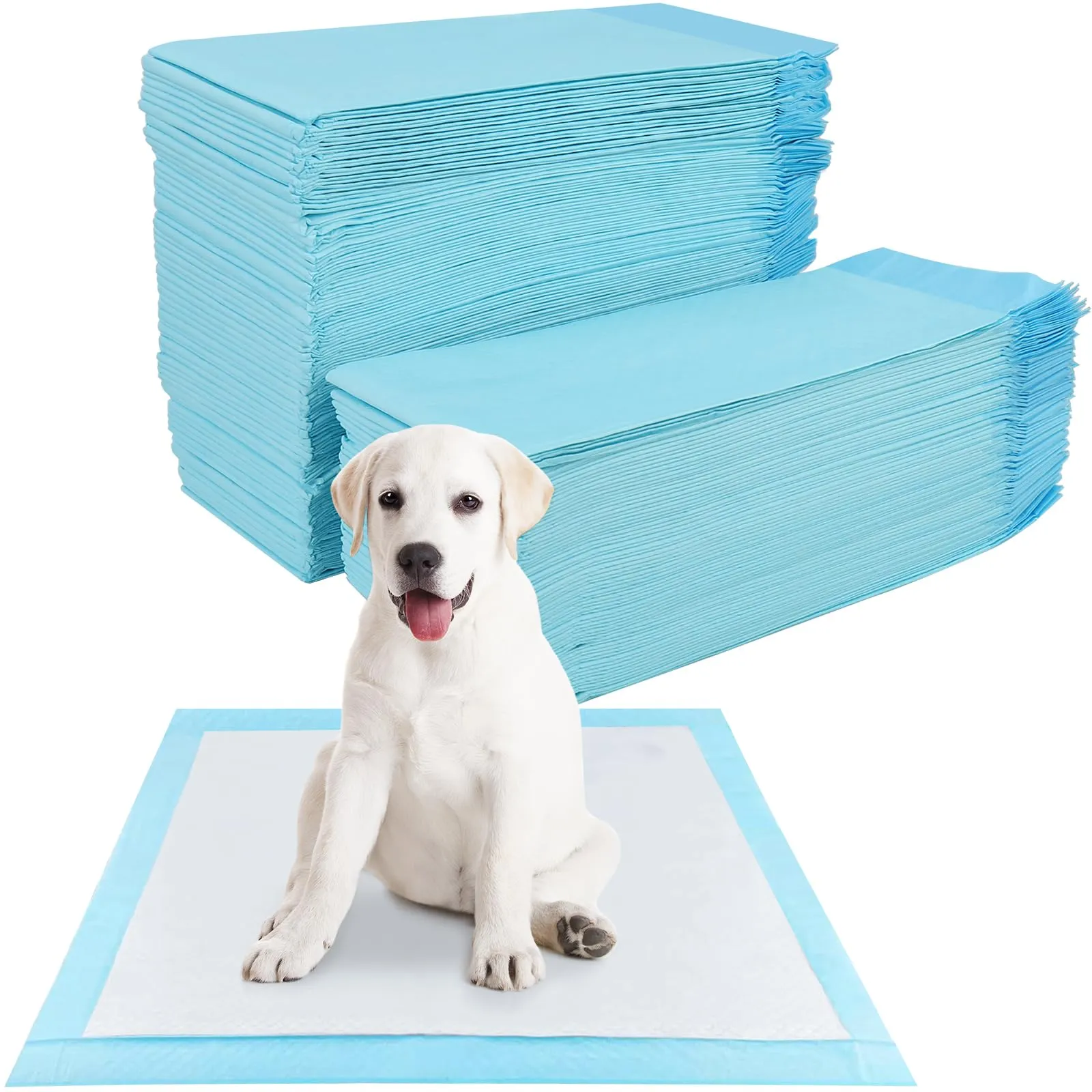 YAMAIDUO 100 Pezzi Tappetini Igienici per Cani, 60 x 60cm Traverse Cani, 5 Strati Tappetini Assorbenti per Cani, Tappetini Cane Superficie ad Asciugatura Rapida - immagine 1